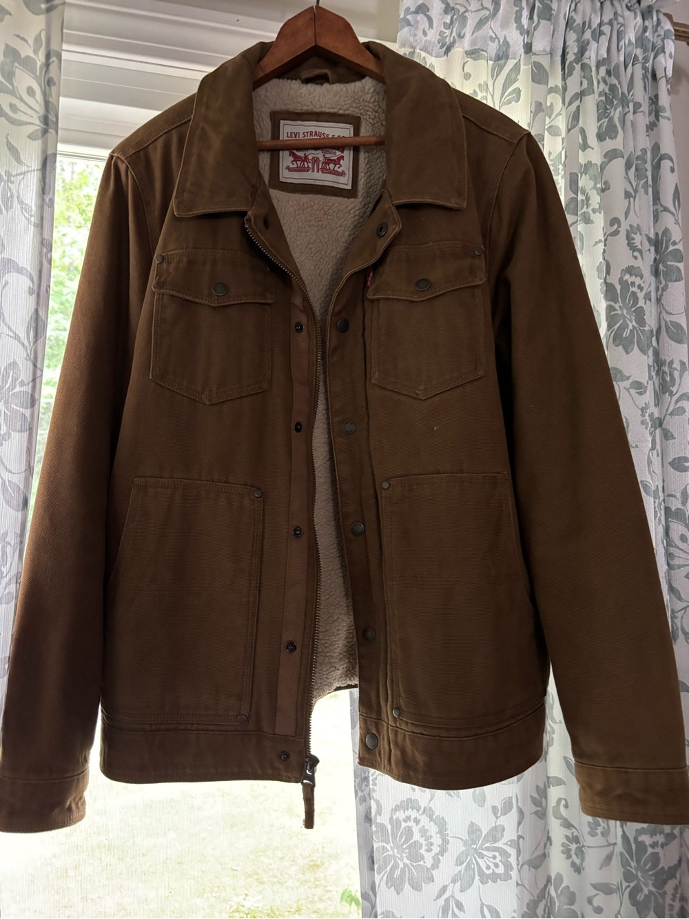 Levi's Brown Sherpa-Lined Canvas Jacket